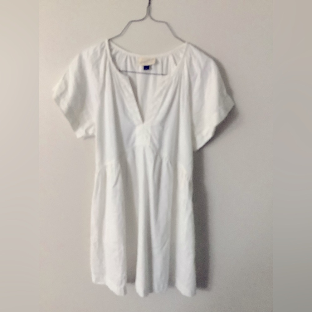 NWOT White Linen Mini Dress Size XS